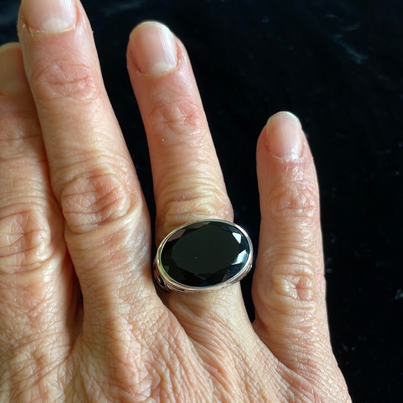 Silpada Black Chalcedony and Sterling Silver Filigree - Picture 1 of 4